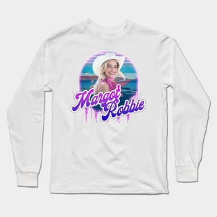 movie 2023 Margot Robbie graphic illustration design by ironpalette Long Sleeve T-Shirt